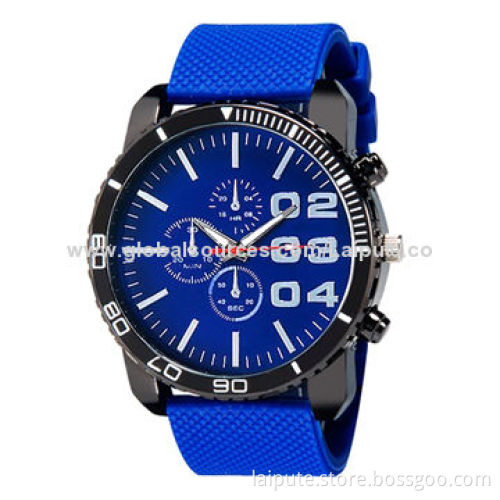 Fashionable Men's Sports Watch with Japan Movement, Alloy Case and Silicone BandNew